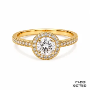 Anillo Halo Dorado