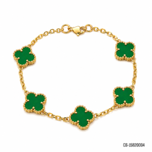 Pulsera Trébol Esmeralda