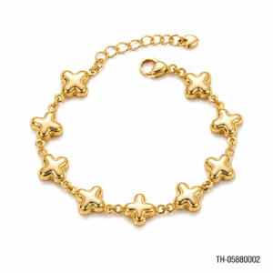 Pulsera Flores Doradas
